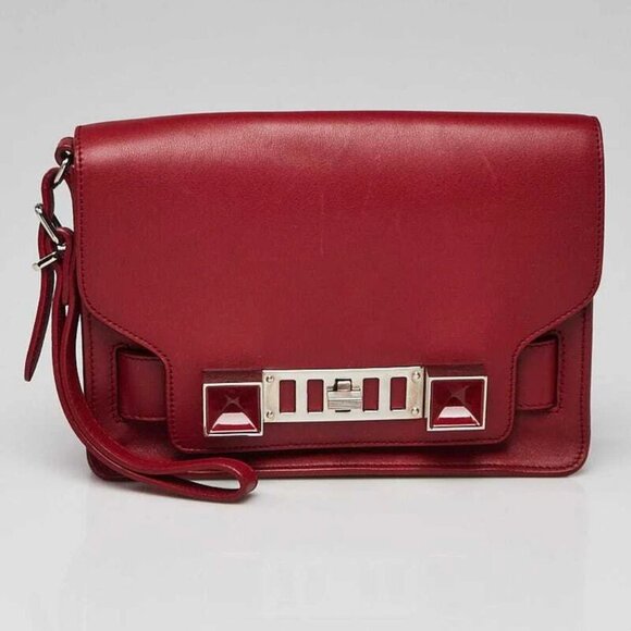 Proenza Schouler Red Leather PS11 Wristlet Clutch Bag - Picture 1 of 10